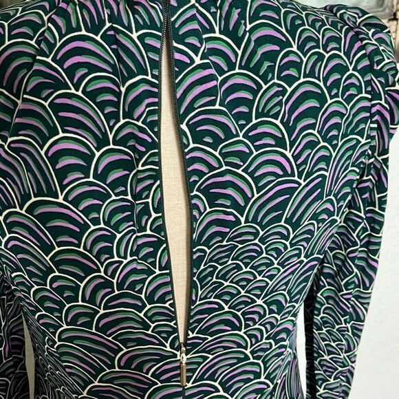 Kate Spade New York Womens Maxi Dress Puff Shoulder Long Sleeve Abstract Size 0 - Picture 7 of 14